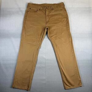 Levi's 541 Jeans Mens 36x32 Tan Brown Athletic Fit Stretch Tapered Denim Pants